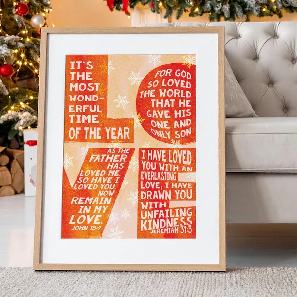 A framed scripture print from the Visions of Assurance collection